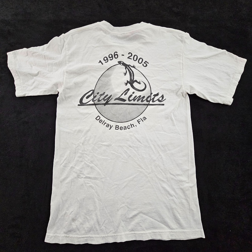 City Limits Delray Beach FL Last Call 2005 White Short Sleeve T-Shirt Men's S